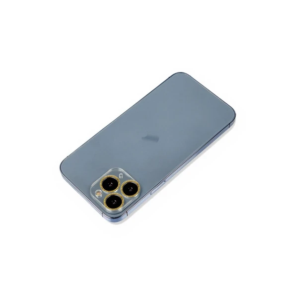 Apple İphone 11 Pro Shine Kamera Lens Koruma Cam - Gold ürün görseli 1