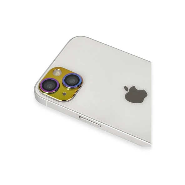 Apple İphone 13 Pers Alüminyum Kamera Lens - Rainbow - Resim 3