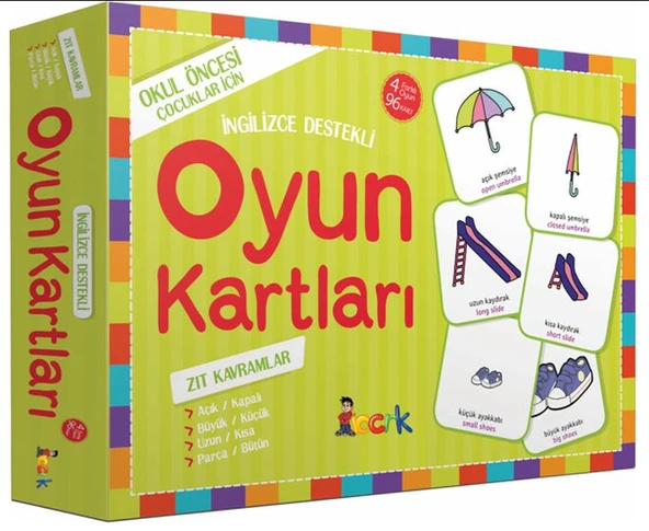 İngilizce Destekli Oyun Kartları - Zıt Kavramlar ürün görseli 1