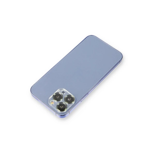 Apple İphone 12 Pro Metal Kamera Lens Koruma Cam - Koyu Yeşil ürün görseli 1