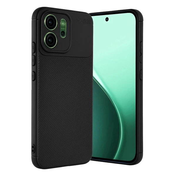 Oppo Reno 14 Auto Focus Karbon Kapak - Siyah ürün görseli 1