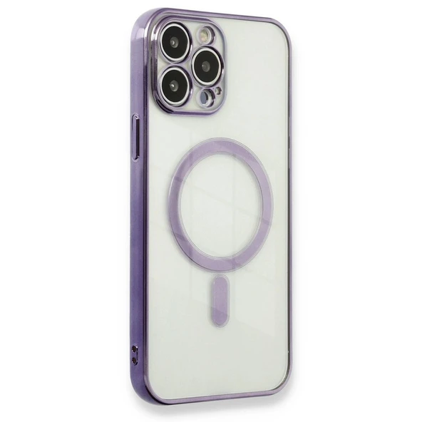 Apple İphone 13 Pro Max Kılıf Magneticsafe Lazer Silikon - Mor ürün görseli 1