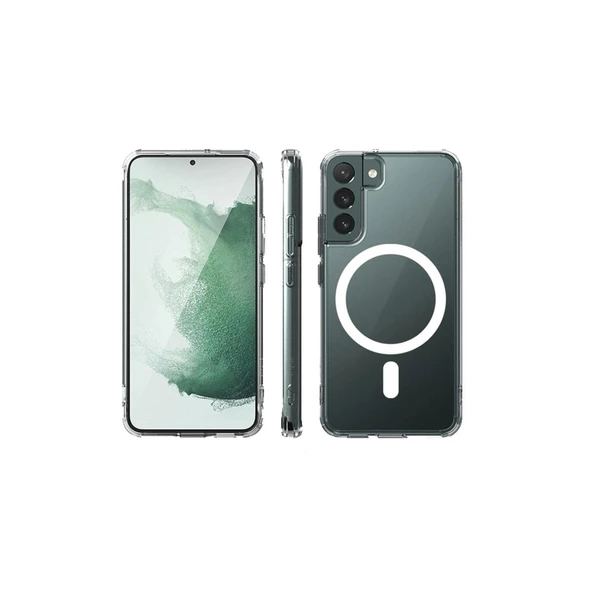 Samsung Galaxy S22 Plus Kılıf Magneticsafe Şeffaf Silikon - Şeffaf ürün görseli 1