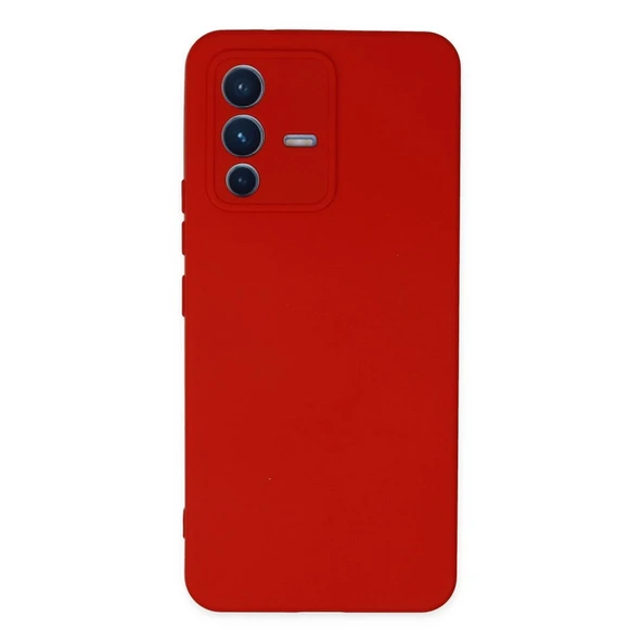 Vivo V23 5g Kılıf Nano İçi Kadife Silikon - Kırmızı ürün görseli 1