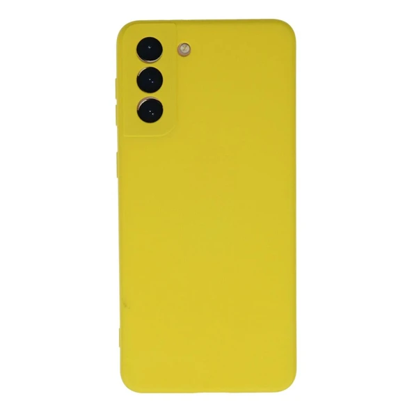 Samsung Galaxy S21 Plus Kılıf Nano İçi Kadife Silikon - Sarı ürün görseli 1