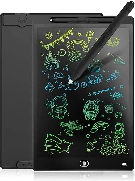 20 Inc Renkli Lcd Grafik Dijital Kalemli Çizim Tableti Yazı Tahta Not Yazma Eğitim Tableti Siyah ürün görseli 1