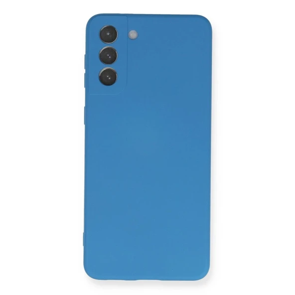 Samsung Galaxy S21 Plus Kılıf Nano İçi Kadife Silikon - Mavi ürün görseli 1