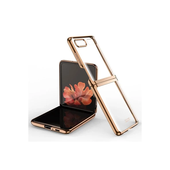 Samsung Galaxy Z Flip 4 Kılıf Fold Element Kapak - Gold ürün görseli 1