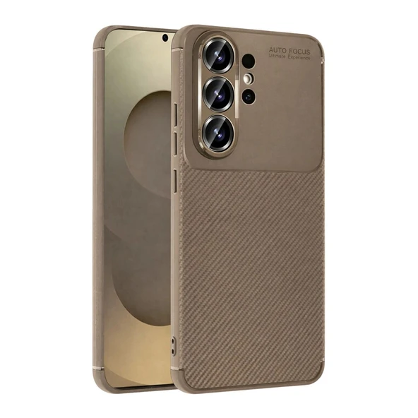 Samsung Galaxy S26 Ultra Auto Focus Karbon Kapak - Kahverengi ürün görseli 1