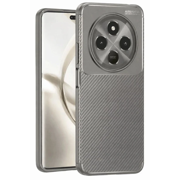 Tecno Spark 30c Kılıf Auto Focus Karbon Kapak - Gri ürün görseli 1