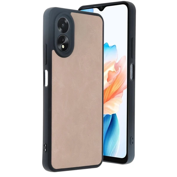 Oppo A38 Kılıf Aras Deri Kapak - Pudra ürün görseli 1
