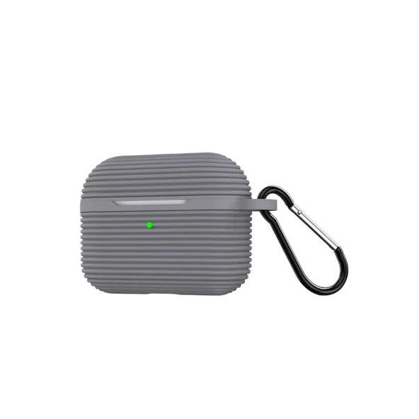 Apple Airpods Pro 3 (3.nesil) Raven Silikon Kılıf - Gri ürün görseli 1
