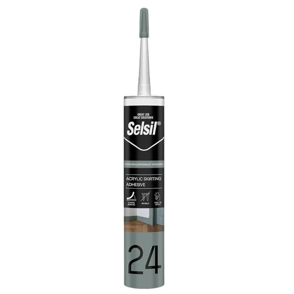 Selsil 24 Strafor Süpürgelik Yapıştırıcı 500 gr - 8696071030491 ürün görseli 1