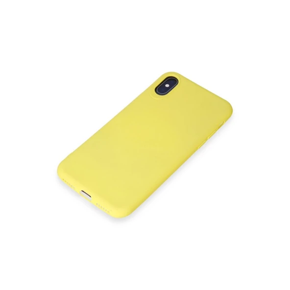 Apple İphone X Kılıf First Silikon - Sarı - Resim 4