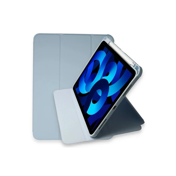 Apple İpad Pro 11 (2021) Kılıf Ling 360 Kalemlikli Tablet Kılıf - Mavi ürün görseli 1