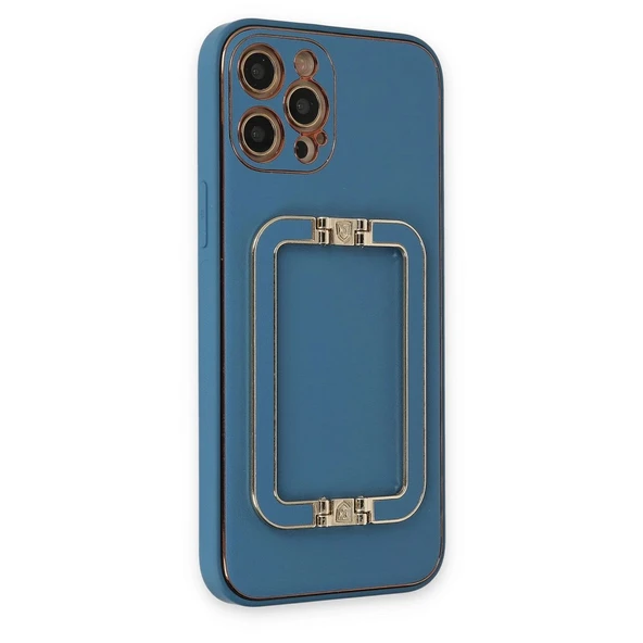 Apple İphone 12 Pro Max Kılıf Coco Elit Kapak - Mavi - Resim 2