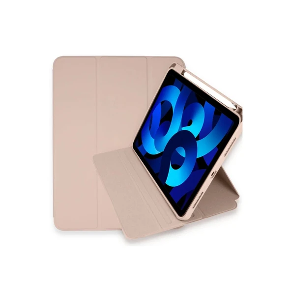 Apple İpad Pro 11 (2021) Kılıf Ling 360 Kalemlikli Tablet Kılıf - Rose Gold ürün görseli 1
