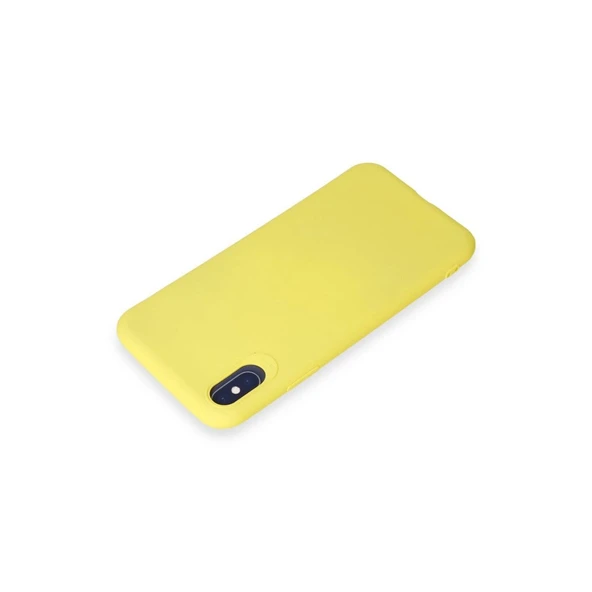 Apple İphone X Kılıf First Silikon - Sarı - Resim 3
