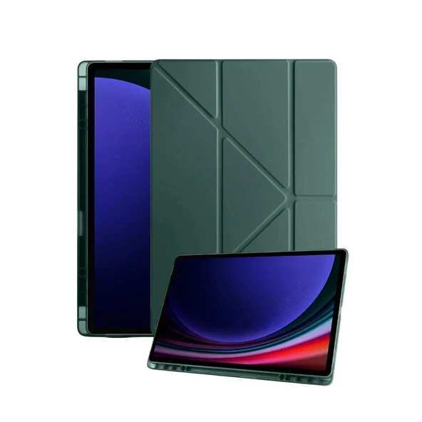 Samsung Galaxy X730 Tab S11 Kalemlikli Mars Tablet Kılıfı - Koyu Yeşil ürün görseli 1