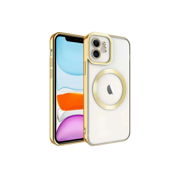 Apple İphone 12 Kılıf Kross Magneticsafe Kapak - Gold ürün görseli 1