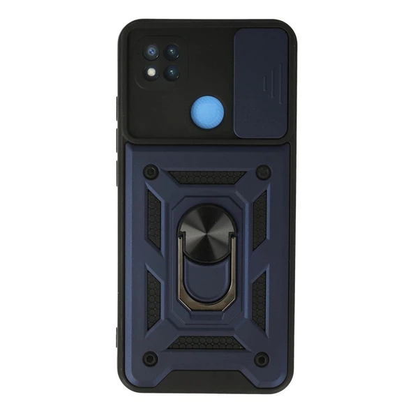 Xiaomi Redmi 9c Kılıf Pars Lens Yüzüklü Silikon - Lacivert ürün görseli 1