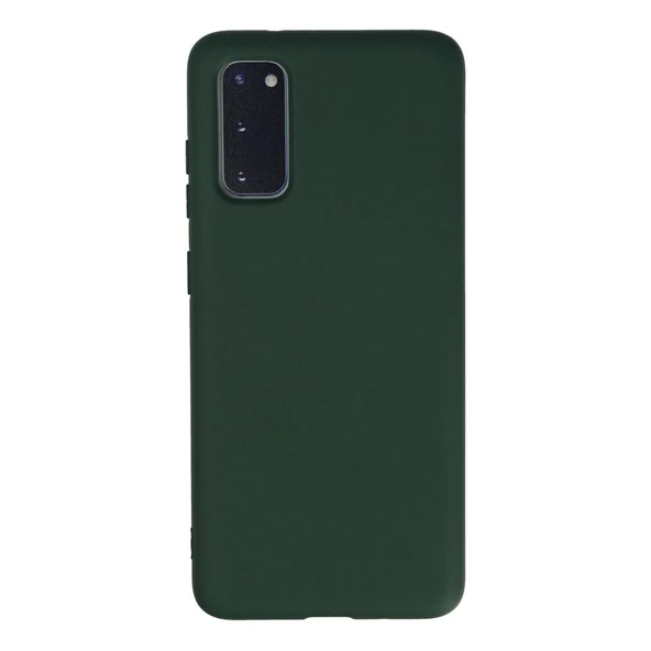 Samsung Galaxy S20 Kılıf Nano İçi Kadife Silikon - Koyu Yeşil ürün görseli 1