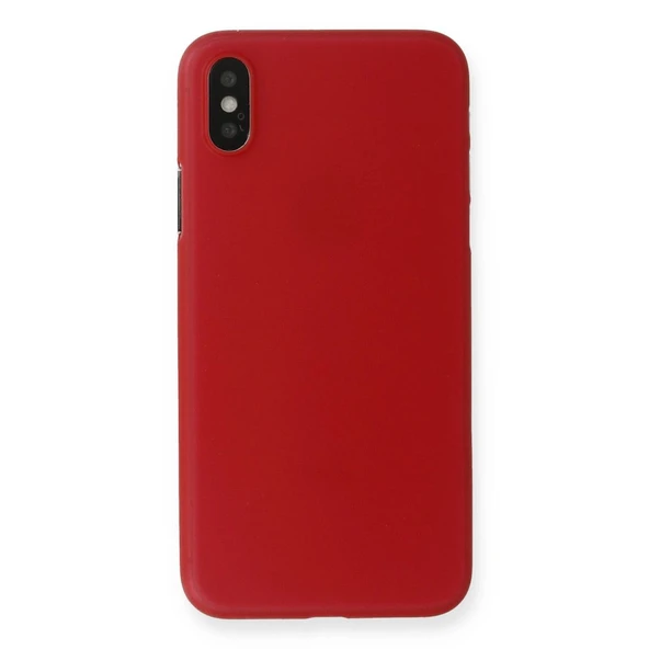 Apple İphone X Kılıf Pp Ultra İnce Kapak - Kırmızı ürün görseli 1