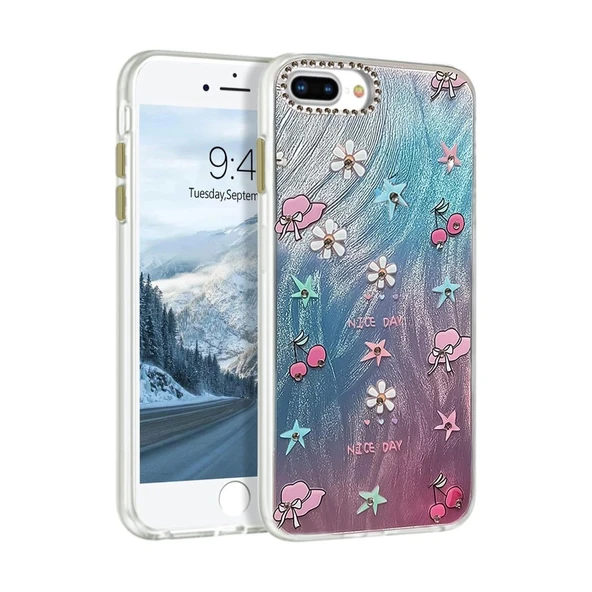 Apple İphone 7 Plus Kılıf Blade Aynalı Desenli Kapak - Desen 4 ürün görseli 1