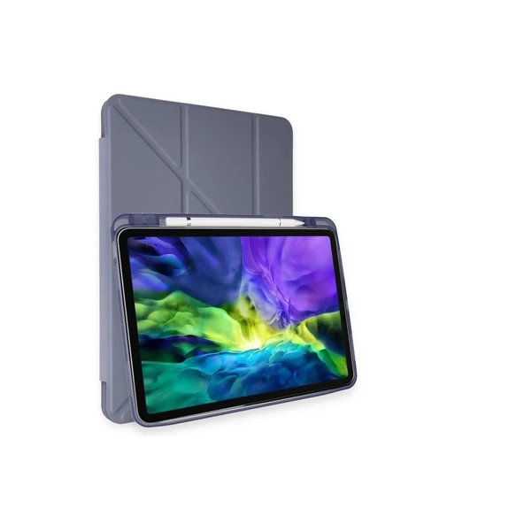 Apple İpad Air 4 10.9 Kılıf Kalemlikli Mars Tablet Kılıfı - Lavender ürün görseli 1