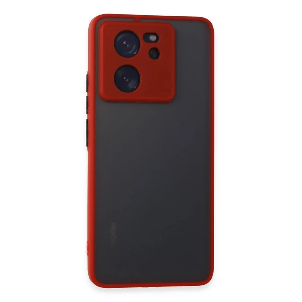 Xiaomi Mi 13t Pro Kılıf Montreal Silikon Kapak - Kırmızı ürün görseli 1