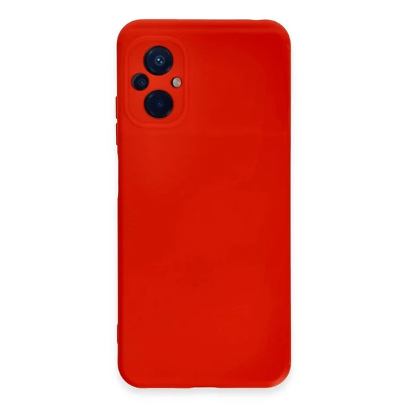 Xiaomi Poco M5 Kılıf Nano İçi Kadife Silikon - Kırmızı ürün görseli 1
