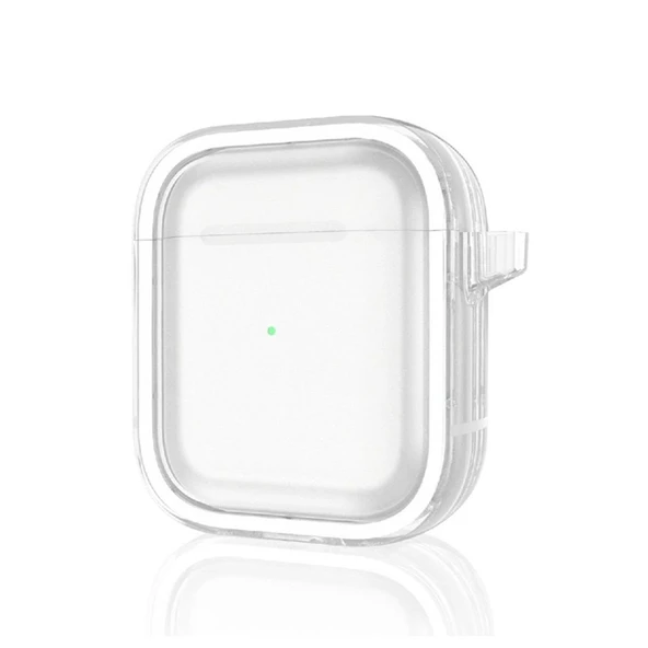Apple Airpods 4 (4.nesil) Shiny Şeffaf Kılıf - Beyaz ürün görseli 1