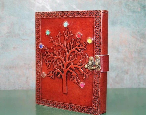 Taşlı Deri Defter Ksk3153 ürün görseli 1