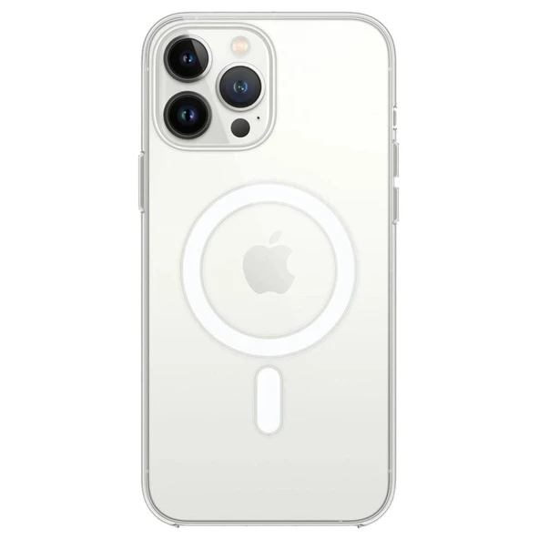 Apple İphone 14 Pro Kılıf Magneticsafe Şeffaf Silikon - Şeffaf ürün görseli 1