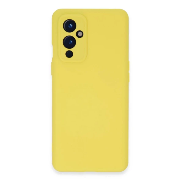 One Plus 9 Kılıf Nano İçi Kadife Silikon - Sarı ürün görseli 1