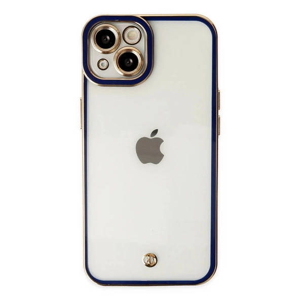 Apple İphone 14 Plus Kılıf Liva Lens Silikon - Mavi ürün görseli 1