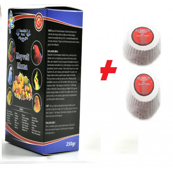 Muhabbet & Kanarya Maması Meyveli Mama 250gr+Gaga TaşıX2 ürün görseli 1