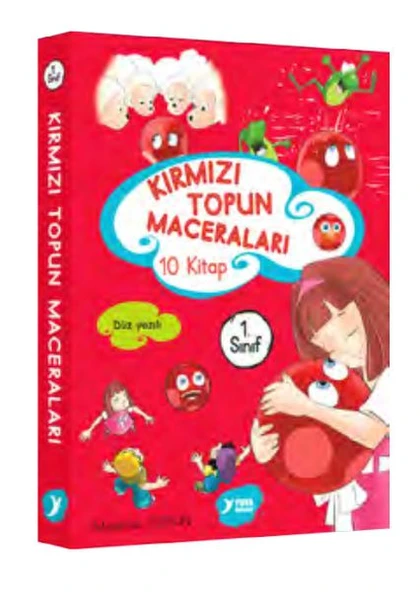 Kırmızı Topun Maceraları 1. Sınıf Renkli Heceli Düz Yazı 10 Kitap ürün görseli 1