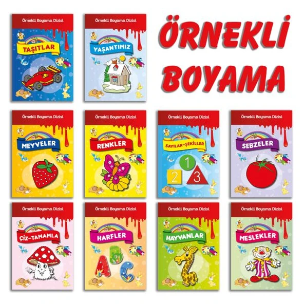 Örnekli Boyama Dizisi 10 Kitap Set ürün görseli 1