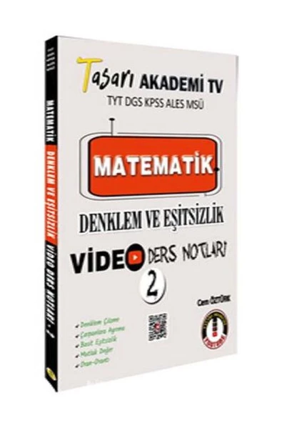 Tasarı TYT DGS KPSS ALES MSÜ Matematik Denklem Eşitsizlik Video Ders Notları ürün görseli 1