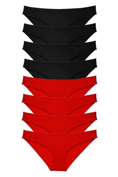 8 adet Süper Eko Set Likralı Kadın Slip Külot ürün görseli 1