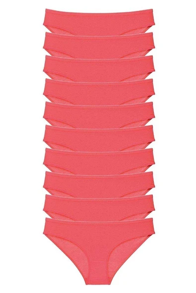 10 adet Süper Eko Set Likralı Kadın Slip Külot Fuşya ürün görseli 1