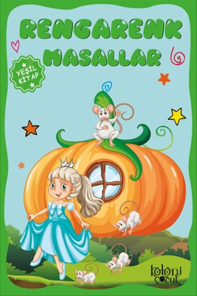 Çocuklar için Hayal ve Odak Geliştirici Rengarenk Masallar Yeşil Kitap ürün görseli 1