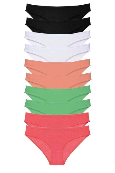 10 adet Süper Eko Set Likralı Kadın Slip Külot 504 ürün görseli 1