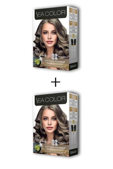 2X2 Tüp Krem Saç Boyası Seti Küllü Açık Kumral No:8.1 ürün görseli 1