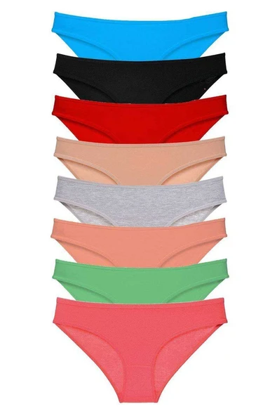 8 adet Süper Eko Set Likralı Kadın Slip Külot Set 4 ürün görseli 1