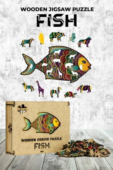 Ahşap Puzzle - Fish (182 parça) ürün görseli 1