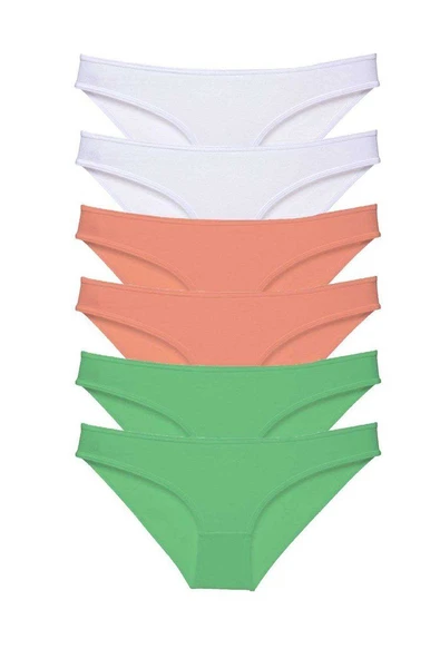 6 adet Süper Eko Set Likralı Kadın Slip Külot 550 ürün görseli 1