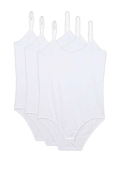 3 Adet İp Askılı Kadın Çıtçıtlı Body Beyaz ürün görseli 1