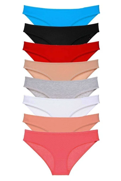 8 adet Süper Eko Set Likralı Kadın Slip Külot Set 2 ürün görseli 1